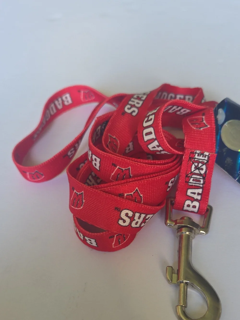 Wisconsin Badgers Dog Leash NCAA Heavy Duty Durable Nylon NWT Red Logo College